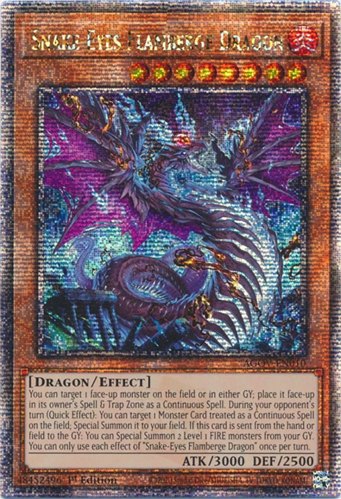 Snake-Eyes Flamberge Dragon (Quarter Century Secret Rare) [AGOV-EN010] Quarter Century Secret Rare - POKÉ JEUX