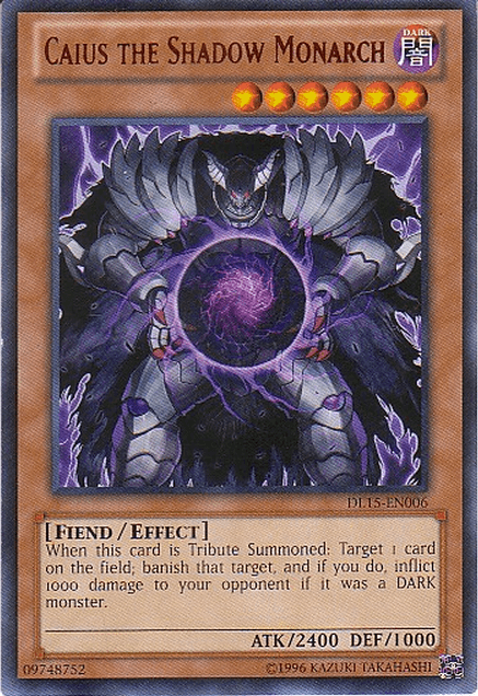 Caius the Shadow Monarch (Red) [DL15-EN006] Rare - POKÉ JEUX