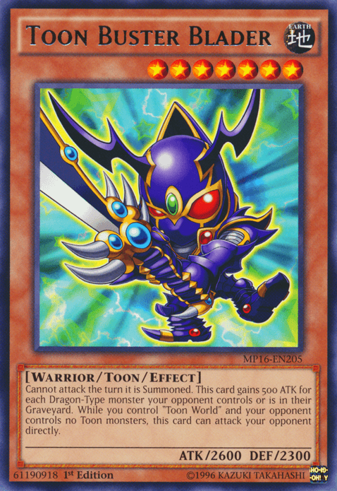 Toon Buster Blader [MP16-EN205] Rare - POKÉ JEUX