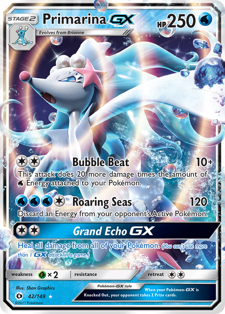 Primarina GX (42/149) [Sun & Moon: Base Set]