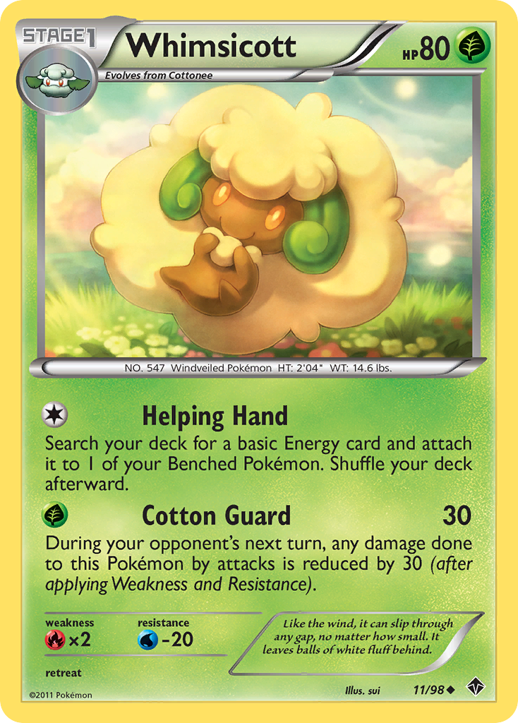 Whimsicott (11/98) [Black & White: Emerging Powers]