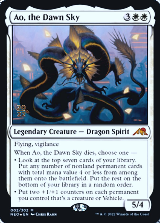 Ao, the Dawn Sky [Kamigawa: Neon Dynasty Prerelease Promos]