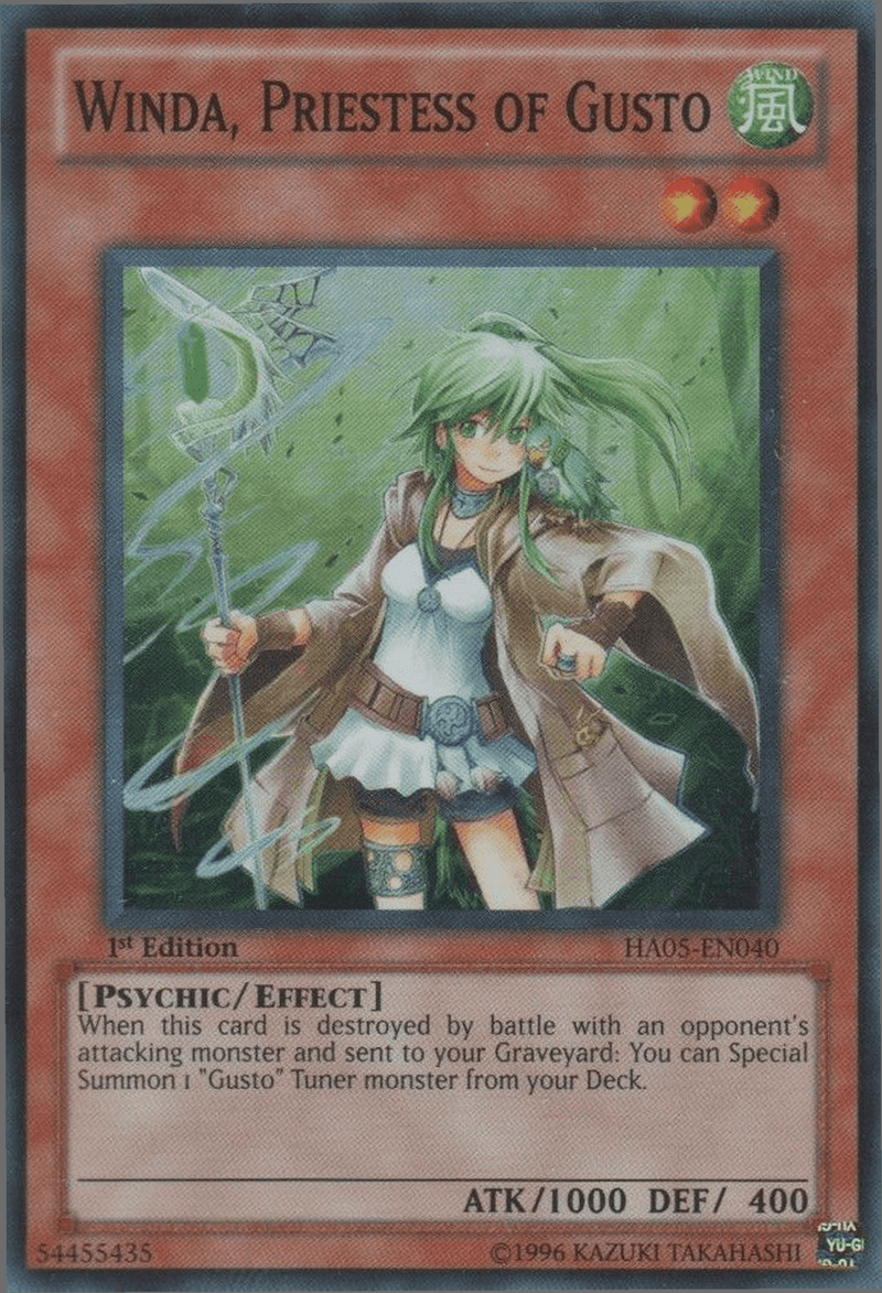 Winda, Priestess of Gusto [HA05-EN040] Super Rare - POKÉ JEUX