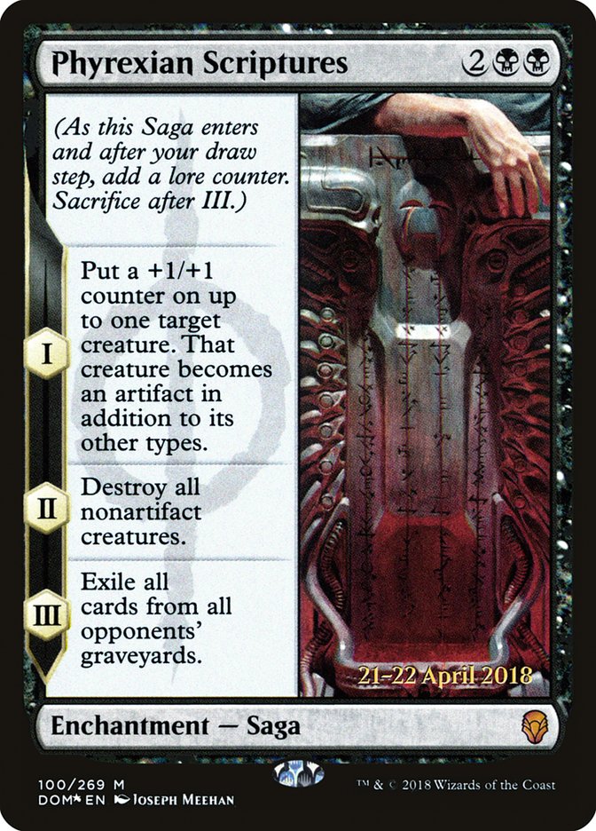 Phyrexian Scriptures [Dominaria Prerelease Promos]