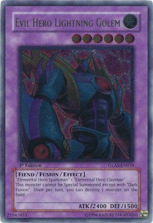 Evil Hero Lightning Golem [GLAS-EN039] Ultimate Rare - POKÉ JEUX