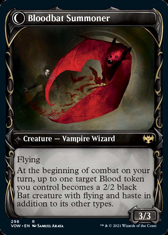 Voldaren Bloodcaster // Bloodbat Summoner (Showcase Fang Frame) [Innistrad: Crimson Vow]