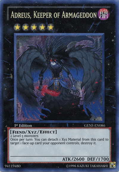 Adreus, Keeper of Armageddon [GENF-EN086] Secret Rare - POKÉ JEUX