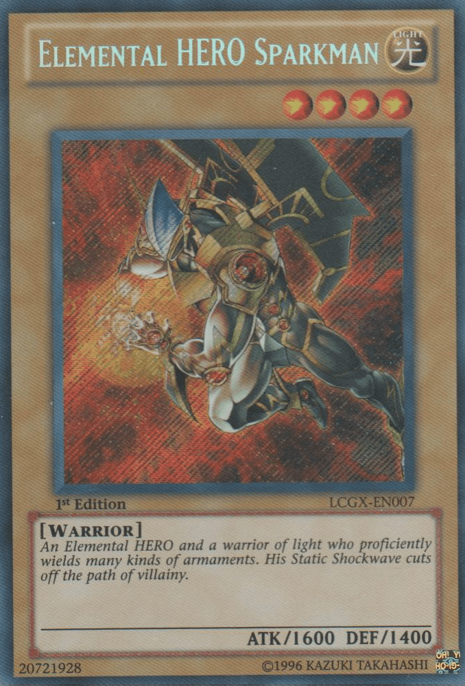 Elemental HERO Sparkman (Alternate Art) [LCGX-EN007] Secret Rare - POKÉ JEUX