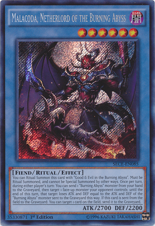 Malacoda, Netherlord of the Burning Abyss [SECE-EN085] Secret Rare - POKÉ JEUX