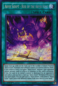 Abyss Script - Rise of the Abyss King [DESO-EN027] Secret Rare - POKÉ JEUX