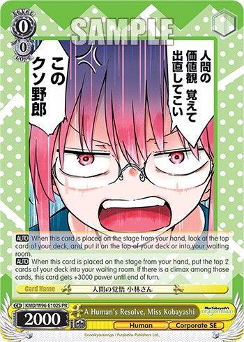 A Human's Resolve, Miss Kobayashi (Foil) [Miss Kobayashi's Dragon Maid] - POKÉ JEUX