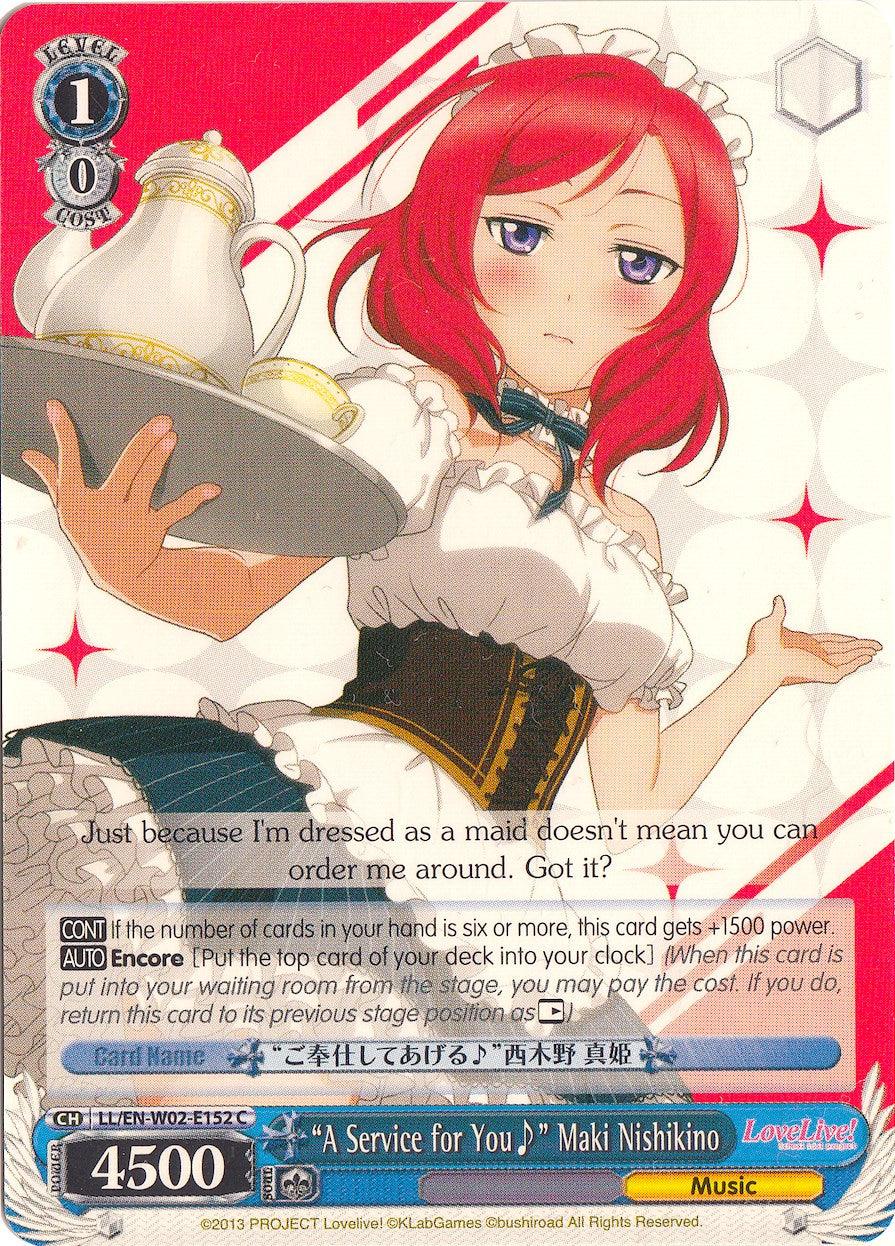 "A Service for You~" Maki Nishikino (LL/EN-W02-E152 C) [Love Live! DX Vol.2] - POKÉ JEUX