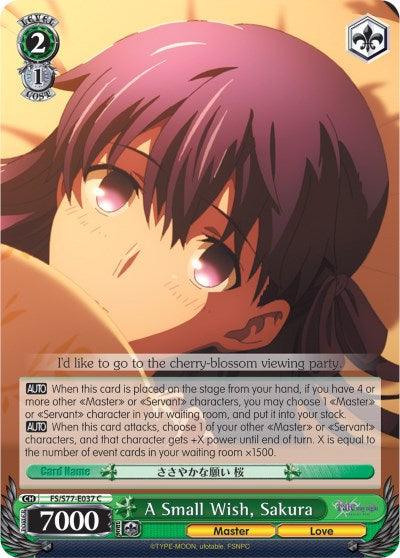 A Small Wish, Sakura (FS/S77-E037 C) [Fate/Stay Night [Heaven's Feel] Vol.2] - POKÉ JEUX