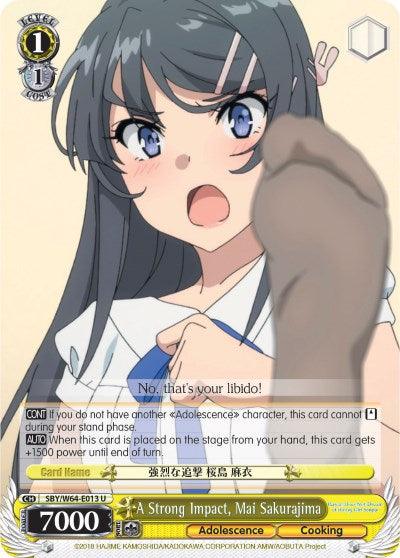 A Strong Impact, Mai Sakurajima (SBY/W64-E013 U) [Rascal Does Not Dream of Bunny Girl Senpai] - POKÉ JEUX