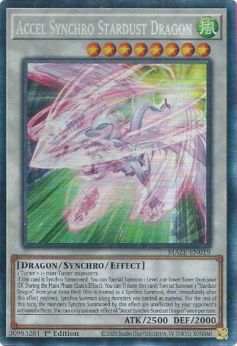 Accel Synchro Stardust Dragon [MAZE-EN019] Collector's Rare - POKÉ JEUX