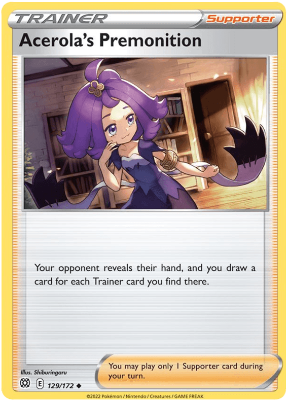 Acerola's Premonition (129/172) [Sword & Shield: Brilliant Stars] - POKÉ JEUX