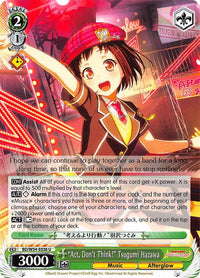 "Act, Don't Think!" Tsugumi Hazawa (BD/W54-E036 U) [BanG Dream! Girls Band Party!] - POKÉ JEUX