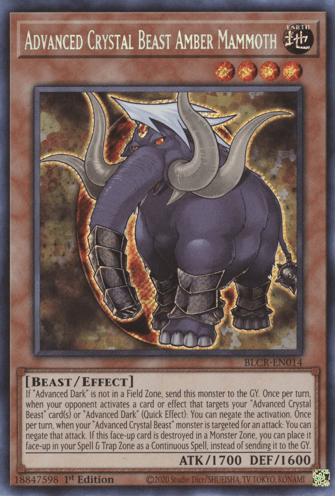 Advanced Crystal Beast Amber Mammoth [BLCR-EN014] Secret Rare - POKÉ JEUX