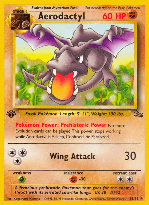 Aerodactyl (16/62) [Fossil 1st Edition] - POKÉ JEUX