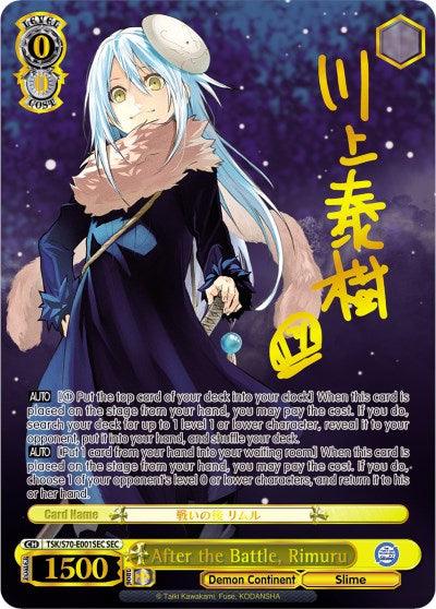 After the Battle, Rimuru (TSK/S70-E001SEC SEC) (Gold Signature) [That Time I Got Reincarnated as a Slime] - POKÉ JEUX