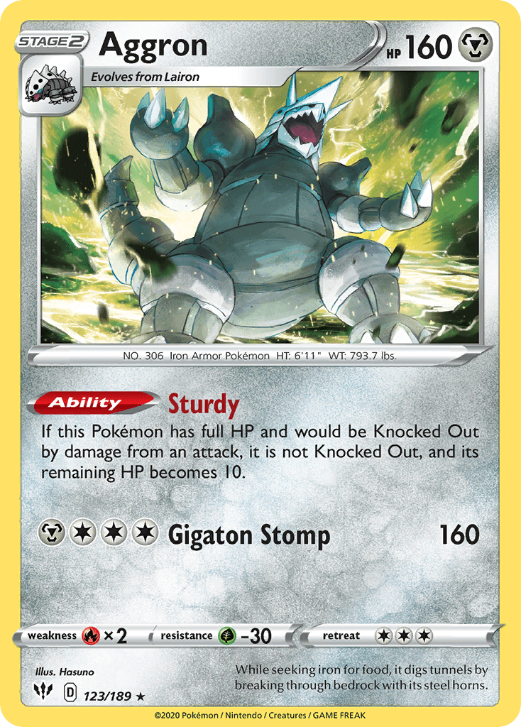 Aggron (123/189) [Sword & Shield: Darkness Ablaze] - POKÉ JEUX