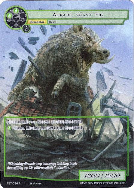 Agrade, Giant Pig (Full Art) (TST-034) [The Seventh] - POKÉ JEUX