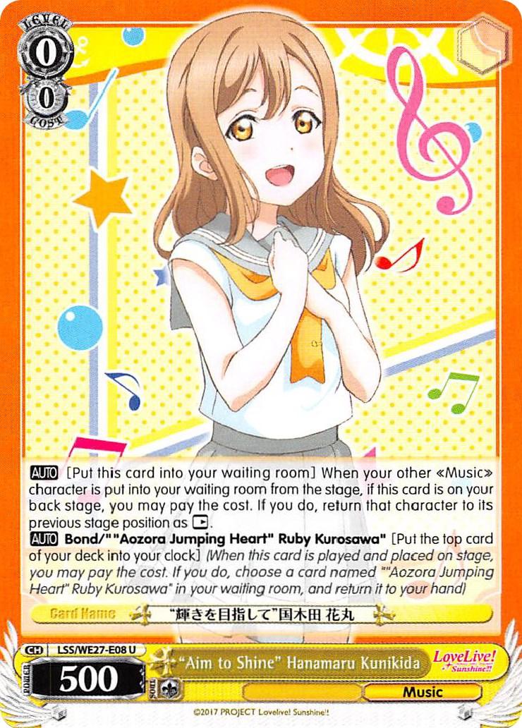 "Aim to Shine" Hanamaru Kunikida (LSS/WE27-E08 U) [Love Live! Sunshine!! Extra Booster] - POKÉ JEUX