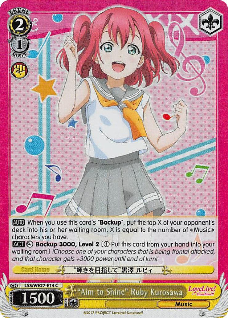 "Aim to Shine" Ruby Kurosawa (LSS/WE27-E14 C) (Parallel Foil) [Love Live! Sunshine!! Extra Booster] - POKÉ JEUX