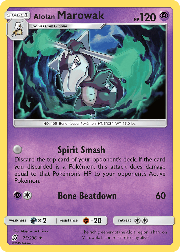 Alolan Marowak (75/236) [Sun & Moon: Unified Minds] - POKÉ JEUX