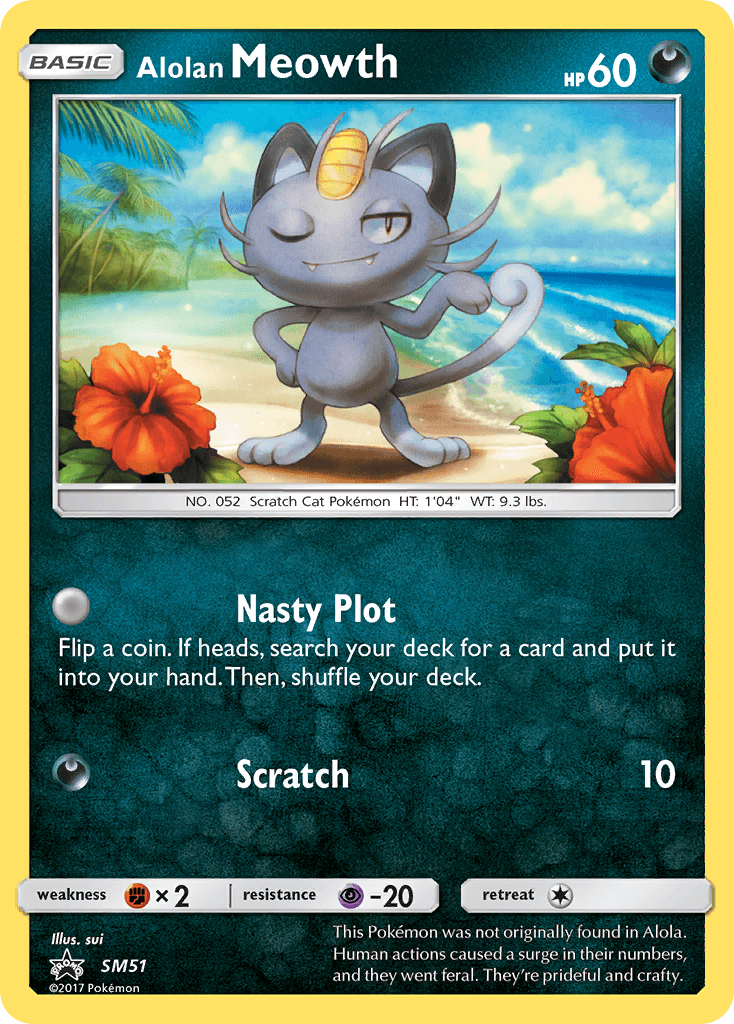 Alolan Meowth (SM51) [Sun & Moon: Black Star Promos] - POKÉ JEUX