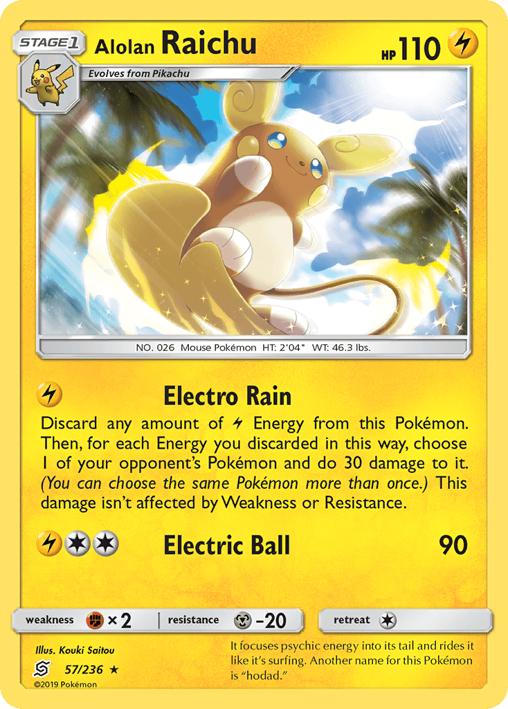 Alolan Raichu (57/236) [Sun & Moon: Unified Minds] - POKÉ JEUX