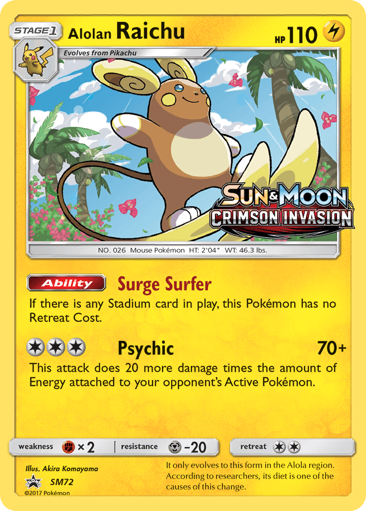 Alolan Raichu (SM72) (Prerelease Promo) [Sun & Moon: Black Star Promos] - POKÉ JEUX