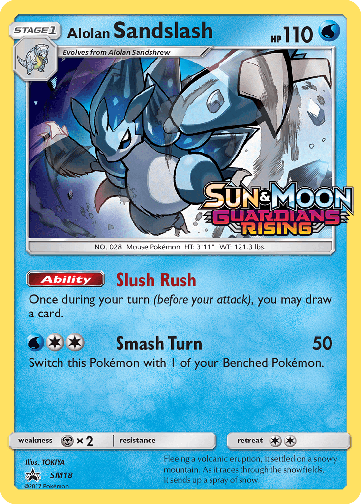 Alolan Sandslash (SM18) (Prerelease Promo) [Sun & Moon: Black Star Promos] - POKÉ JEUX