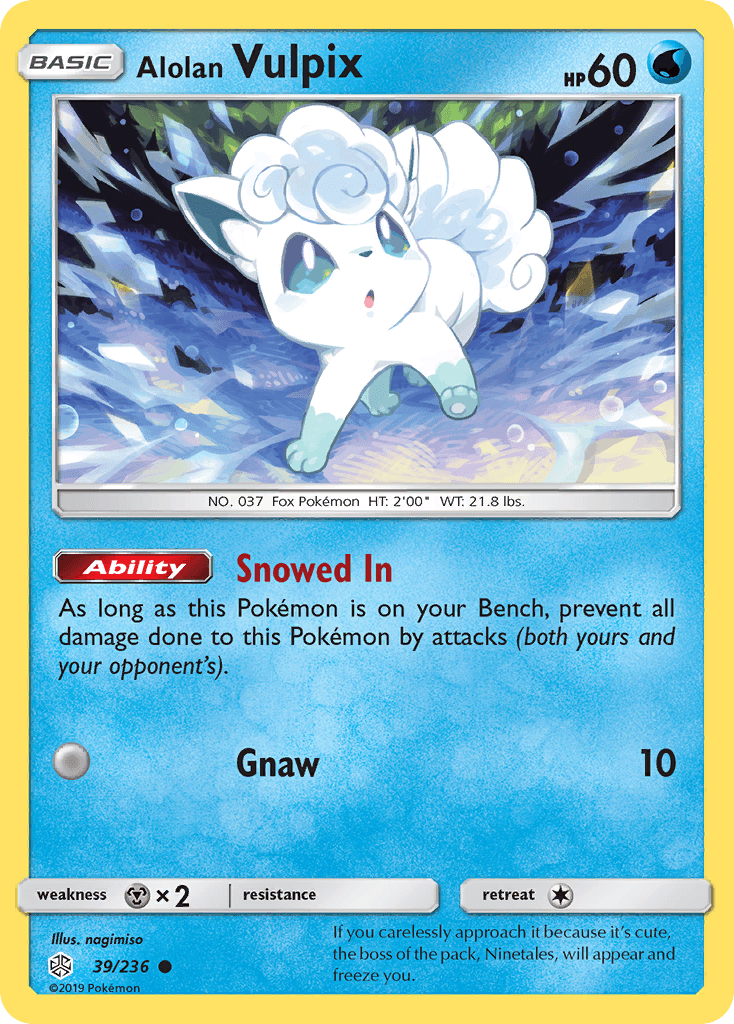 Alolan Vulpix (39/236) [Sun & Moon: Cosmic Eclipse] - POKÉ JEUX