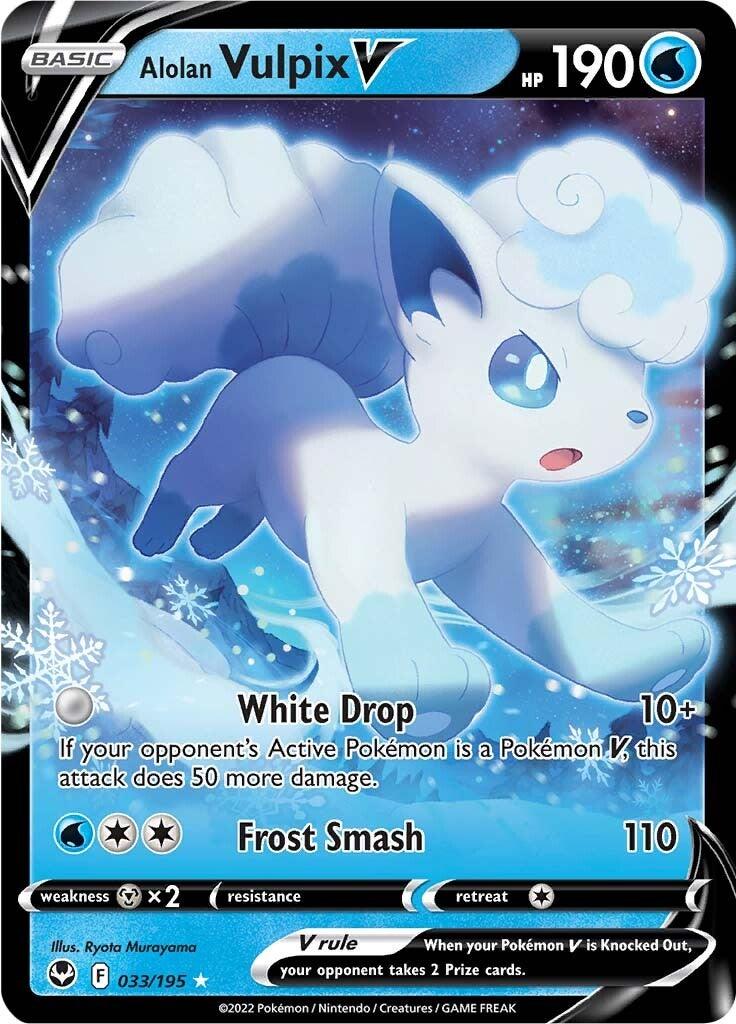 Alolan Vulpix V (033/195) [Sword & Shield: Silver Tempest] - POKÉ JEUX