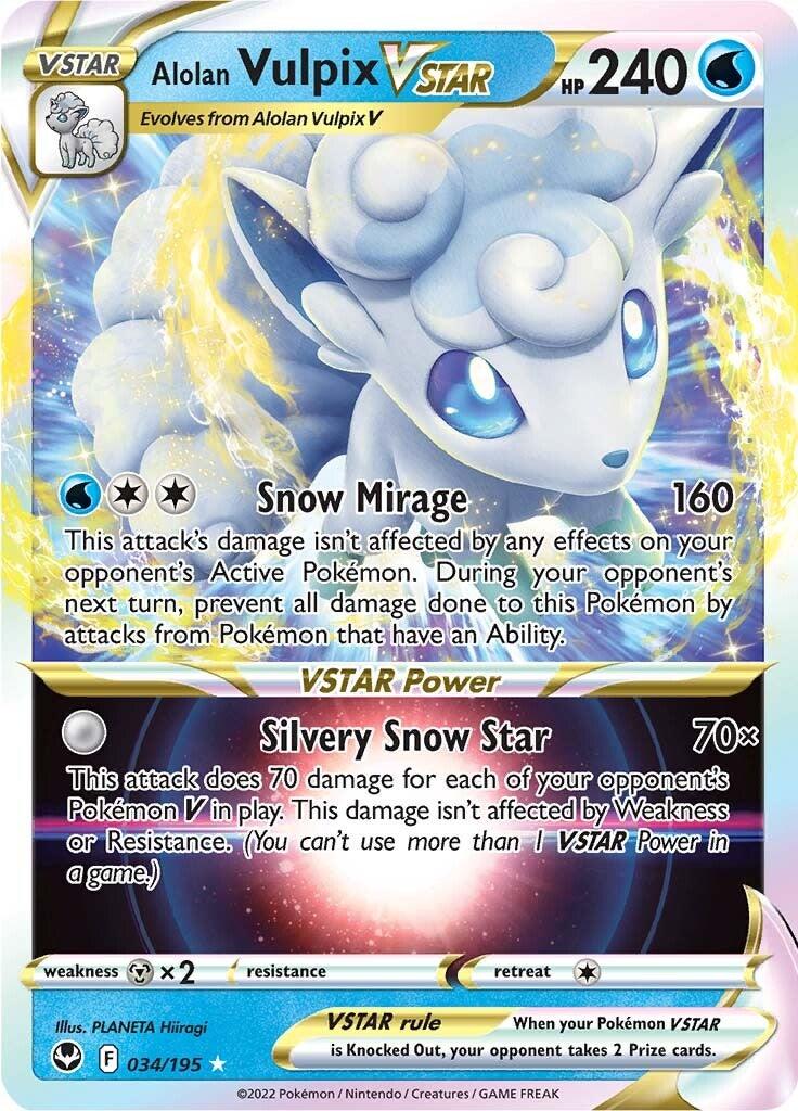 Alolan Vulpix VSTAR (034/195) [Sword & Shield: Silver Tempest] - POKÉ JEUX