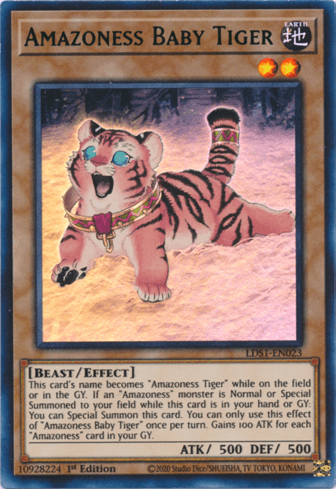 Amazoness Baby Tiger (Green) [LDS1-EN023] Ultra Rare - POKÉ JEUX