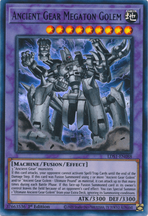 Ancient Gear Megaton Golem (Blue) [LDS1-EN088] Ultra Rare - POKÉ JEUX