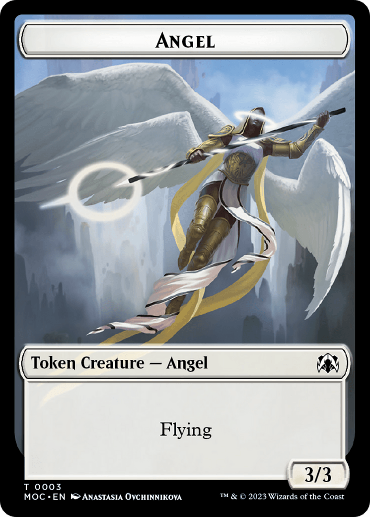 Angel (3) // Demon Double-Sided Token [March of the Machine Commander Tokens] - POKÉ JEUX