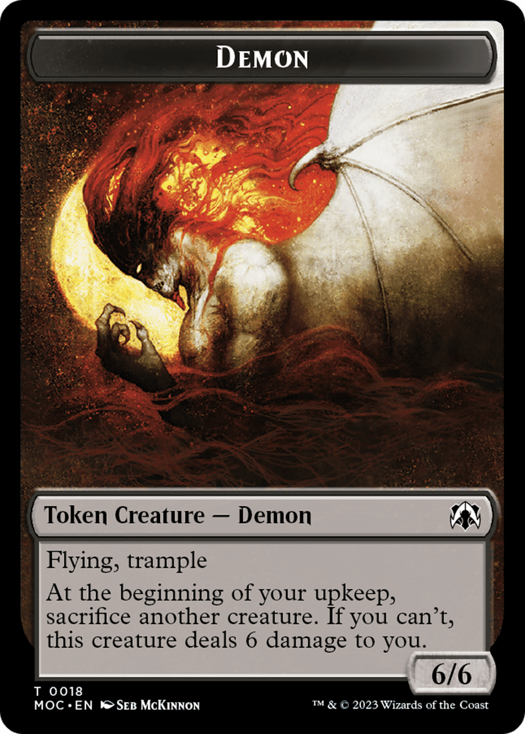 Angel (3) // Demon Double-Sided Token [March of the Machine Commander Tokens] - POKÉ JEUX