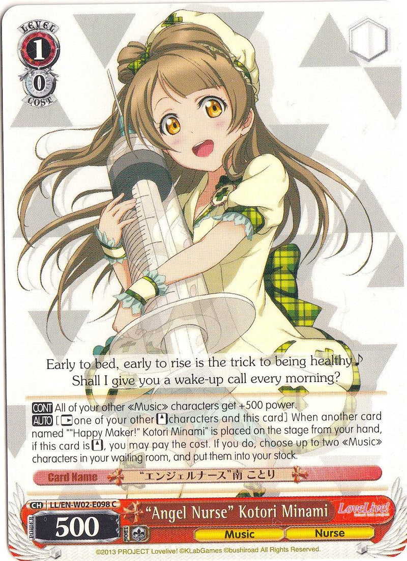 "Angel Nurse" Kotori Minami (LL/EN-W02-E098 C) [Love Live! DX Vol.2] - POKÉ JEUX