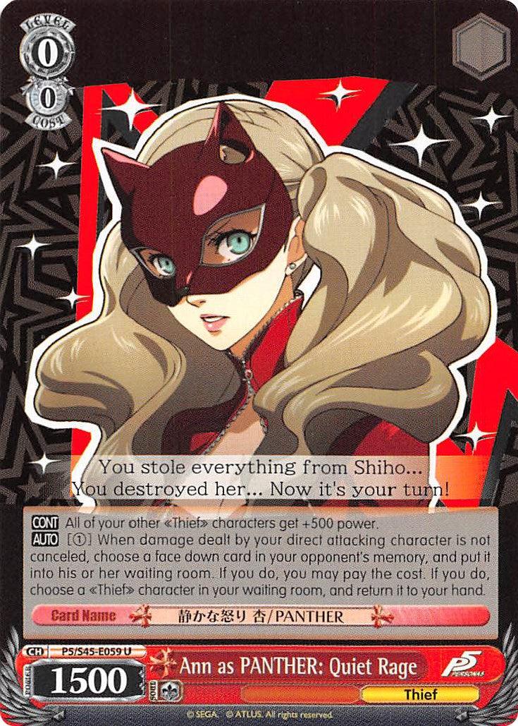 Ann as PANTHER: Quiet Rage (P5/S45-E059 U) [Persona 5] - POKÉ JEUX