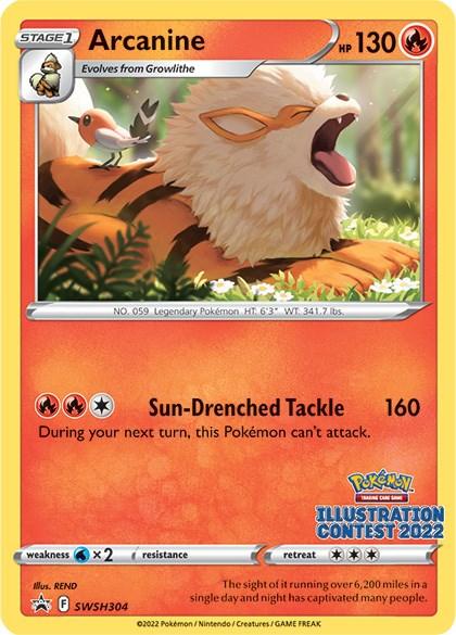 Arcanine (SWSH304) (Illustration Contest 2022) [Sword & Shield: Black Star Promos] - POKÉ JEUX