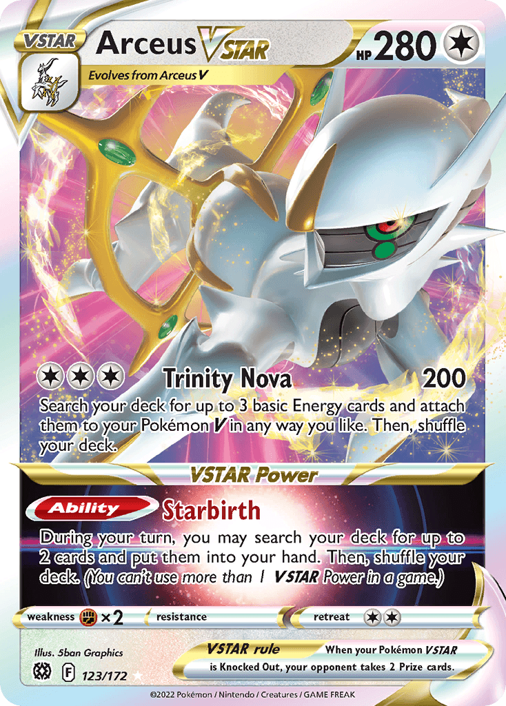 Arceus VSTAR (123/172) (Metal Card) [Sword & Shield: Brilliant Stars] - POKÉ JEUX