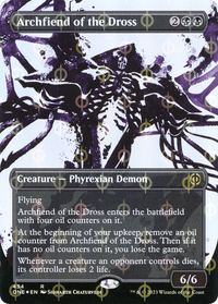 Archfiend of the Dross (Borderless Ichor Step-and-Compleat Foil) [Phyrexia: All Will Be One] - POKÉ JEUX