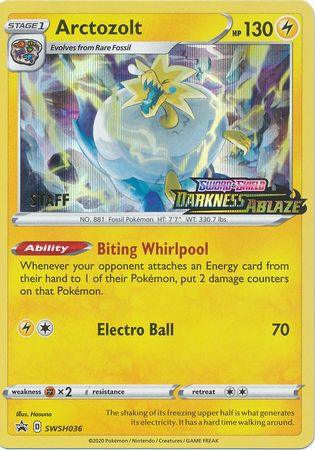 Arctozolt (SWSH036) (Staff Prerelease Promo) [Sword & Shield: Black Star Promos] - POKÉ JEUX