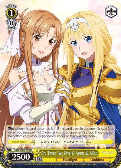 Are These Two Rivals? Asuna & Alice (SAO/S80-E009 R) [Sword Art Online -Alicization- Vol.2] - POKÉ JEUX