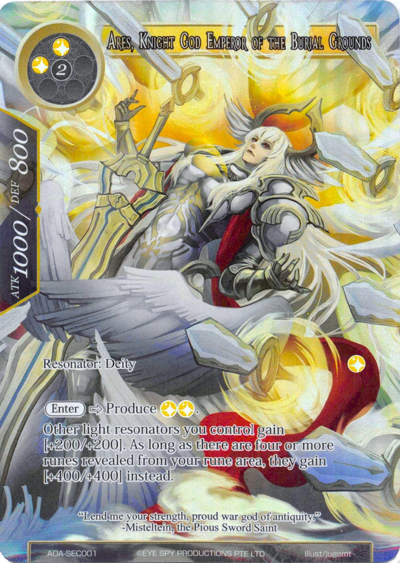 Ares, Knight God Emperor of the Burial Grounds (Secret) (AOA-SEC001) [Awakening of the Ancients] - POKÉ JEUX