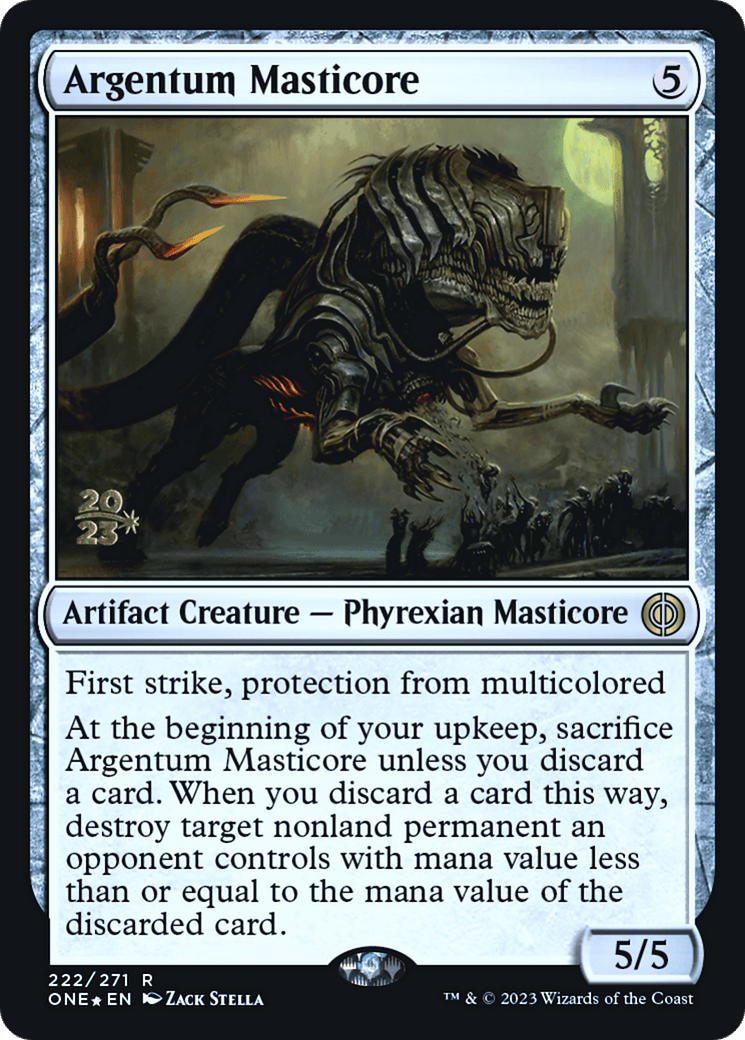 Argentum Masticore [Phyrexia: All Will Be One Prerelease Promos] - POKÉ JEUX