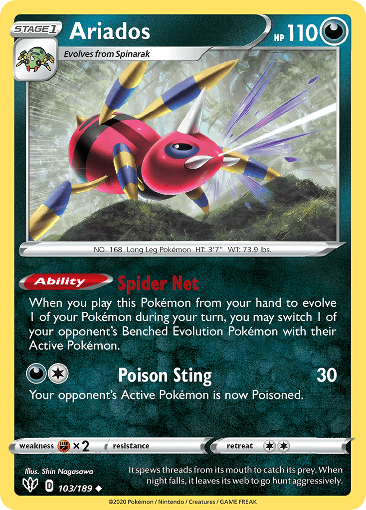 Ariados (103/189) [Sword & Shield: Darkness Ablaze] - POKÉ JEUX